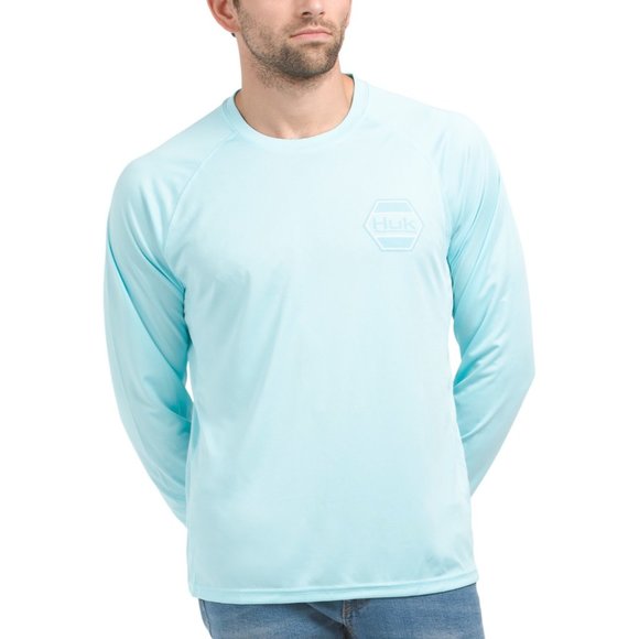 HUK UPF 50 Huktagon Pursuit XXL Long Sleeve Performance Top Island - Picture 2 of 3